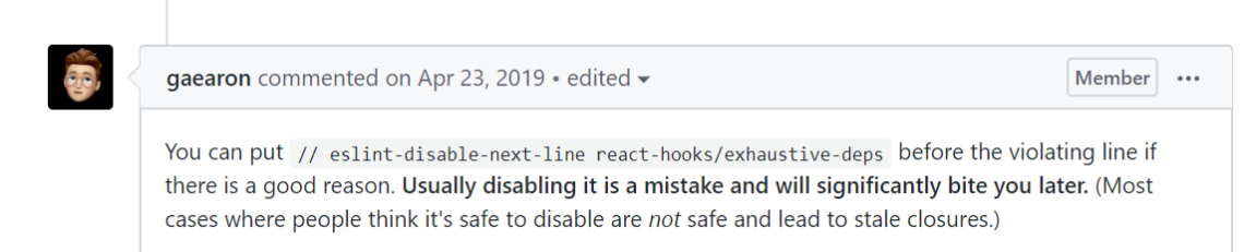 reactjs-disable-hook-eslint-warnings-kiranvj